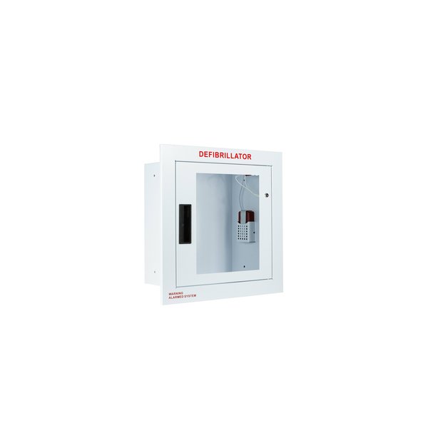 Cubix Safety Fully Recessed, Alarmed and Strobed, Large AED Cabinet FR-Ls